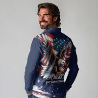 US Navy 250th Anniversary Long Sleeve Polo Shirt Proudly Served Veteran - Wonder Print Shop