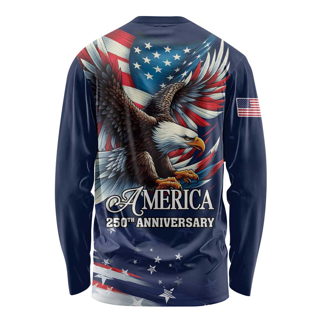 US Navy 250th Anniversary Long Sleeve Shirt Proudly Served Veteran - Wonder Print Shop