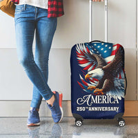 US Navy 250th Anniversary Luggage Cover Proudly Served Veteran - Wonder Print Shop