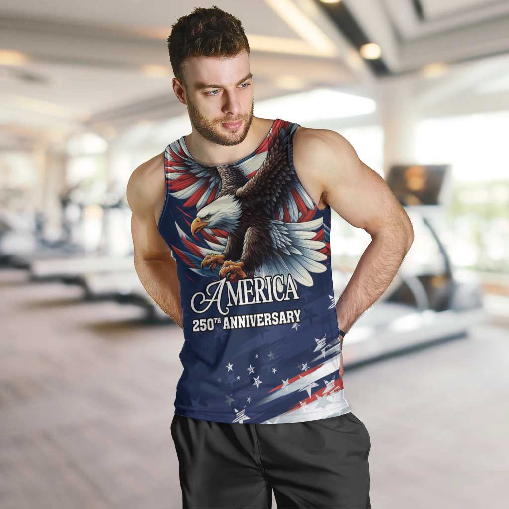 US Navy 250th Anniversary Men Tank Top Proudly Served Veteran - Wonder Print Shop