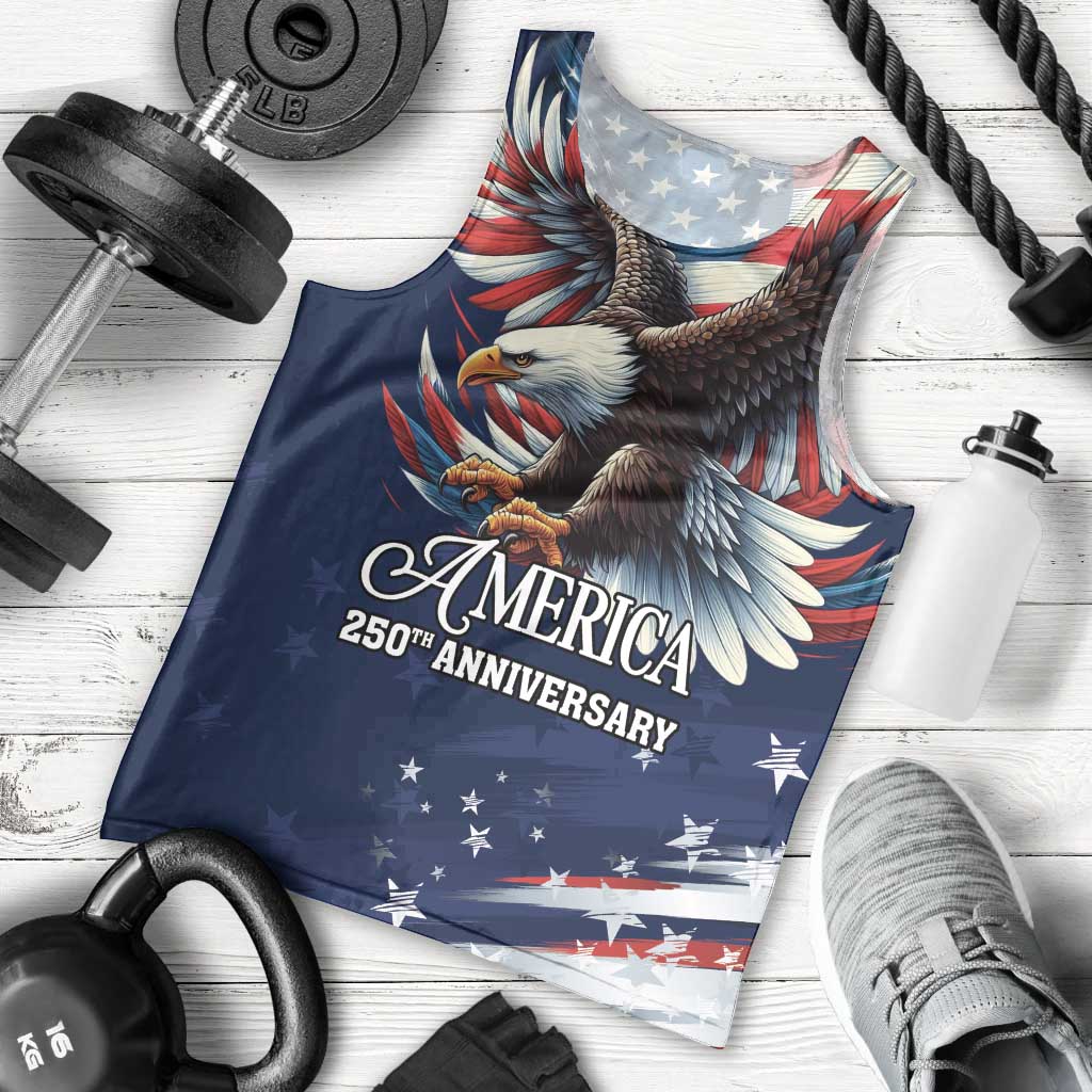 US Navy 250th Anniversary Men Tank Top Proudly Served Veteran - Wonder Print Shop