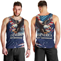 US Navy 250th Anniversary Men Tank Top Proudly Served Veteran - Wonder Print Shop