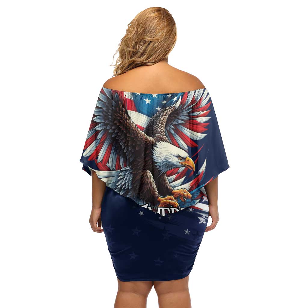 US Navy 250th Anniversary Off Shoulder Short Dress Proudly Served Veteran - Wonder Print Shop