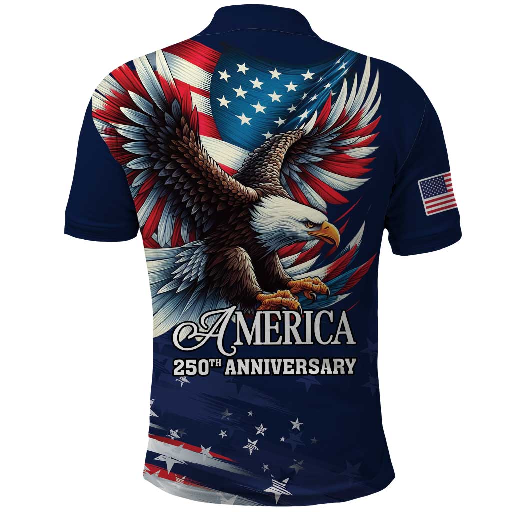 US Navy 250th Anniversary Polo Shirt Proudly Served Veteran - Wonder Print Shop
