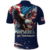 US Navy 250th Anniversary Polo Shirt Proudly Served Veteran - Wonder Print Shop
