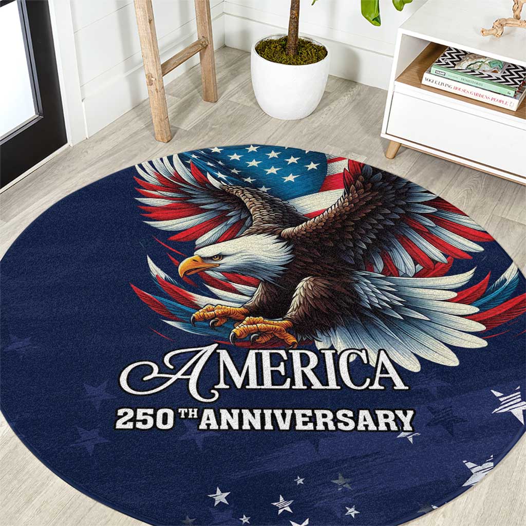 US Navy 250th Anniversary Round Carpet Proudly Served Veteran - Wonder Print Shop
