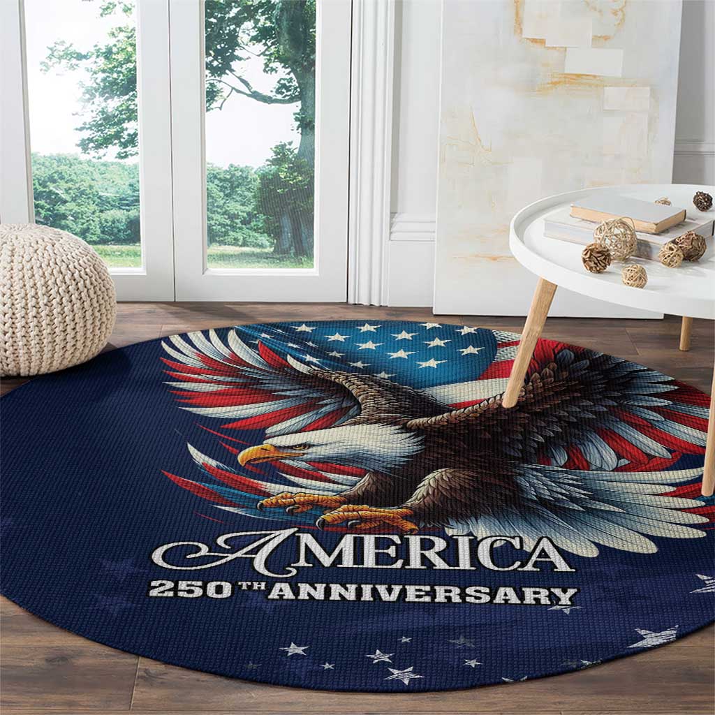 US Navy 250th Anniversary Round Carpet Proudly Served Veteran - Wonder Print Shop