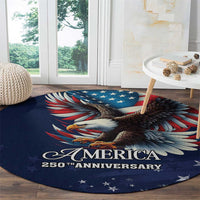 US Navy 250th Anniversary Round Carpet Proudly Served Veteran - Wonder Print Shop