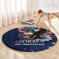 US Navy 250th Anniversary Round Carpet Proudly Served Veteran - Wonder Print Shop