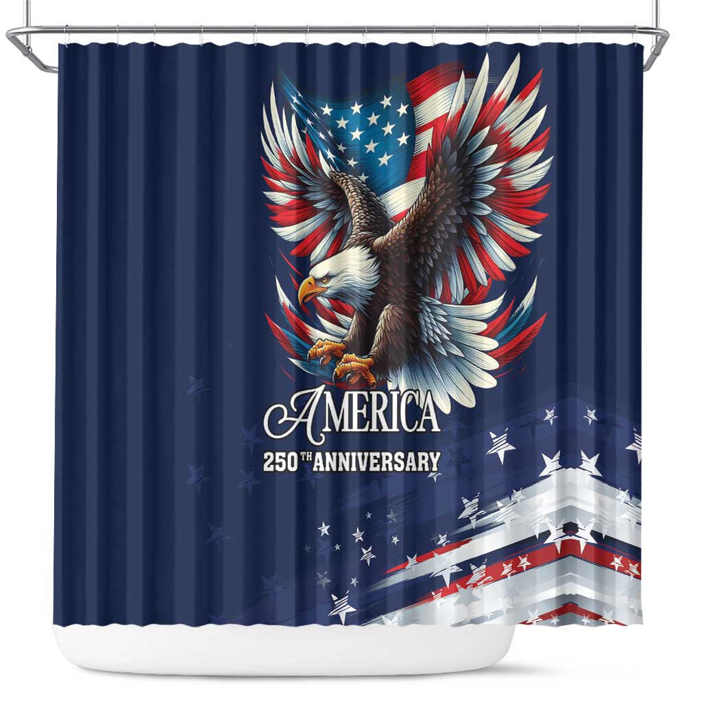 US Navy 250th Anniversary Shower Curtain Proudly Served Veteran - Wonder Print Shop