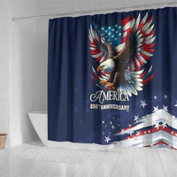 US Navy 250th Anniversary Shower Curtain Proudly Served Veteran - Wonder Print Shop