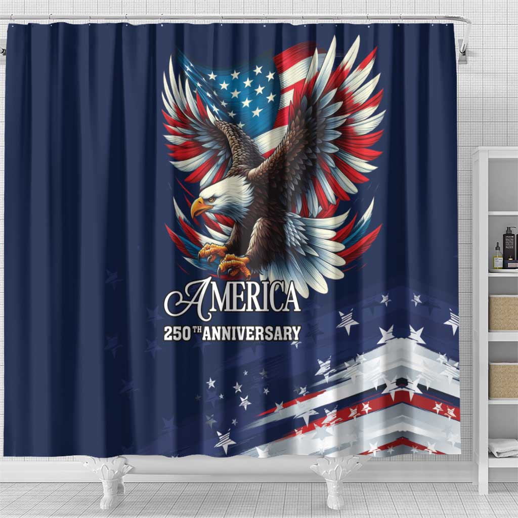 US Navy 250th Anniversary Shower Curtain Proudly Served Veteran - Wonder Print Shop