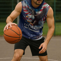 US Navy 250th Anniversary Sleeveless Hoodie Proudly Served Veteran - Wonder Print Shop