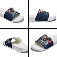 US Navy 250th Anniversary Slide Sandals Proudly Served Veteran - Wonder Print Shop