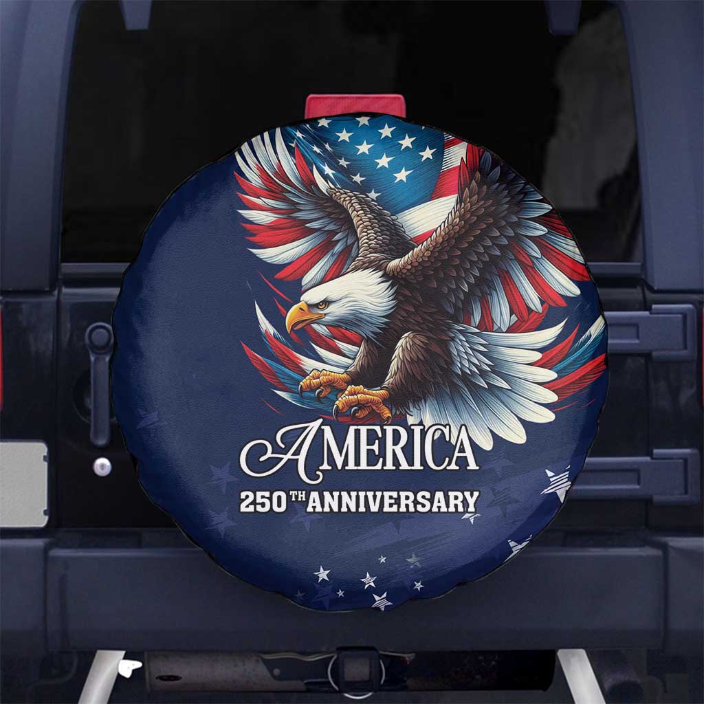 US Navy 250th Anniversary Spare Tire Cover Proudly Served Veteran - Wonder Print Shop