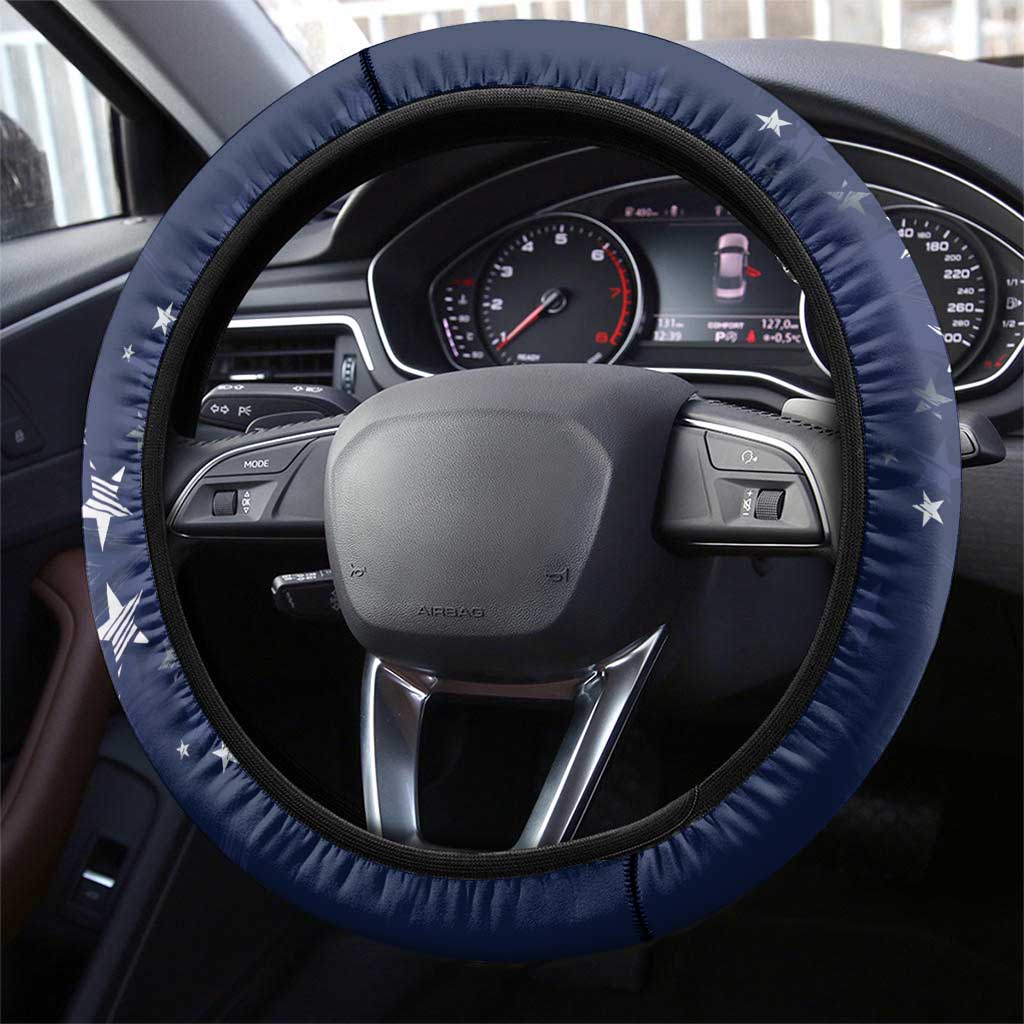 US Navy 250th Anniversary Steering Wheel Cover Proudly Served Veteran - Wonder Print Shop