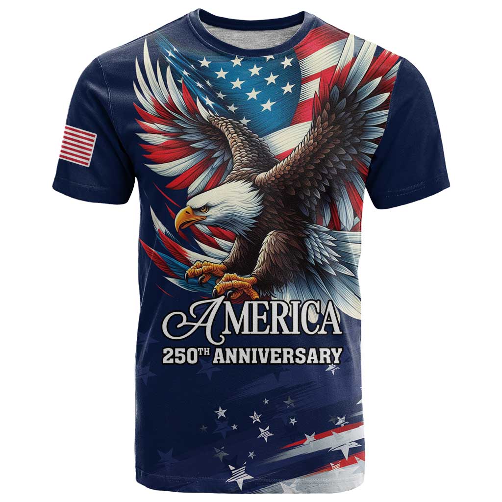 US Navy 250th Anniversary T Shirt Proudly Served Veteran - Wonder Print Shop