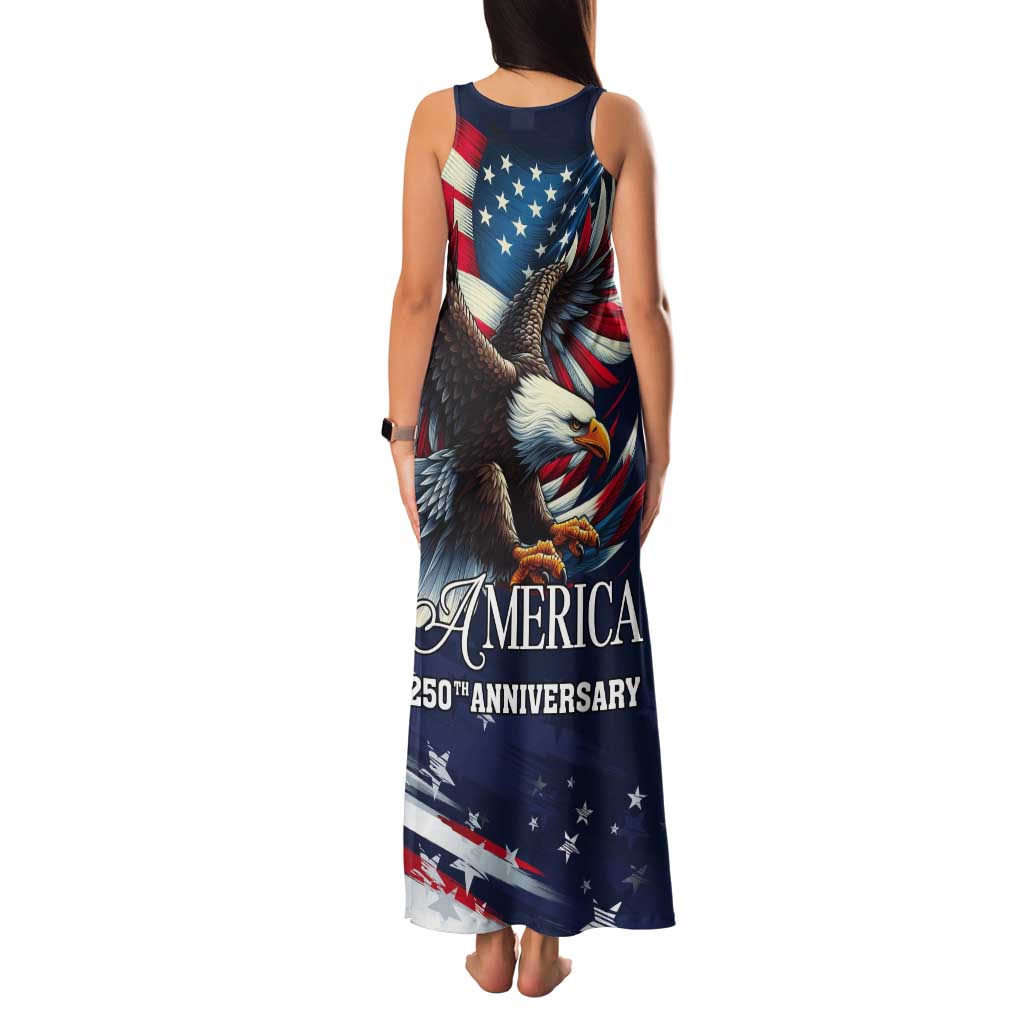 US Navy 250th Anniversary Tank Maxi Dress Proudly Served Veteran - Wonder Print Shop