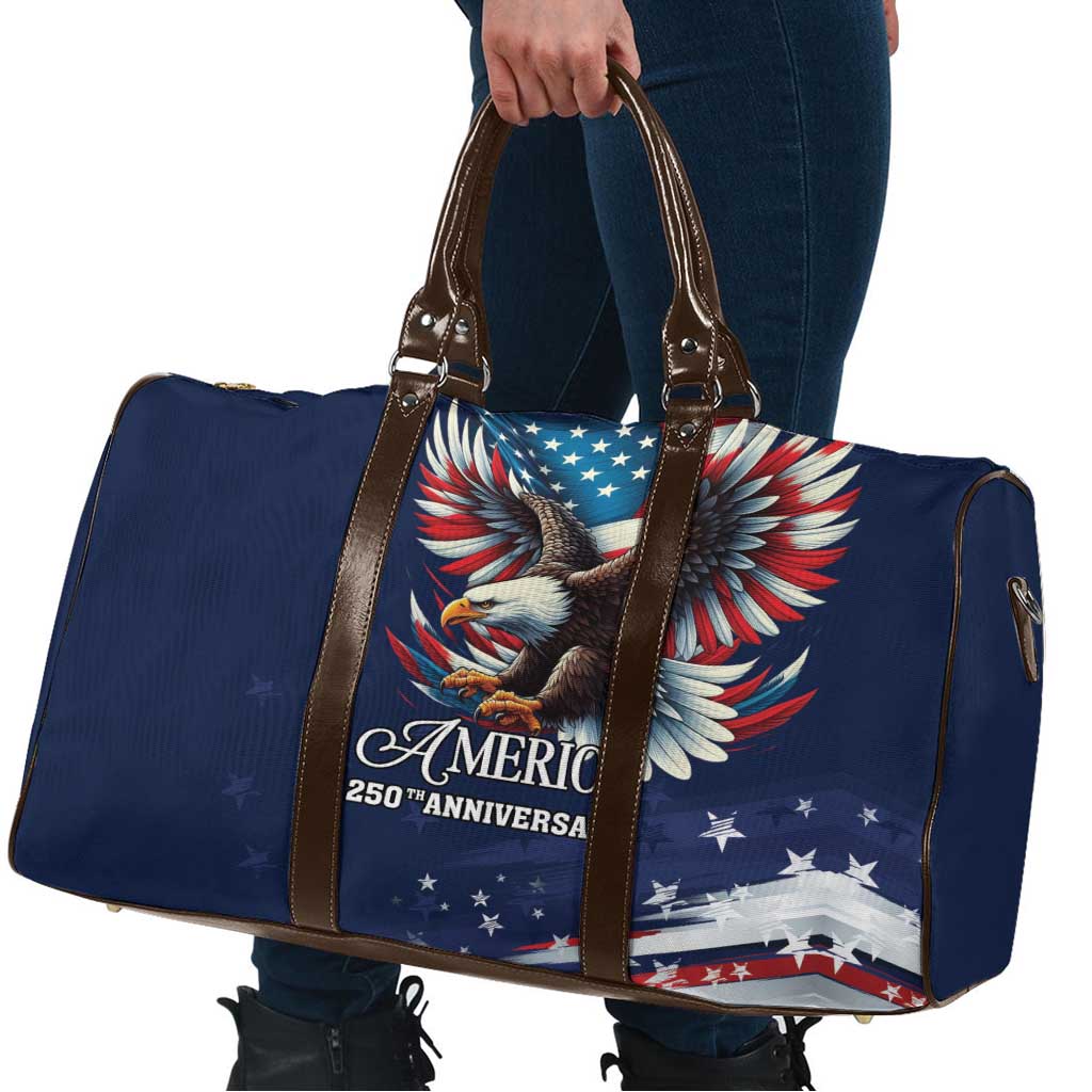 US Navy 250th Anniversary Travel Bag Proudly Served Veteran - Wonder Print Shop