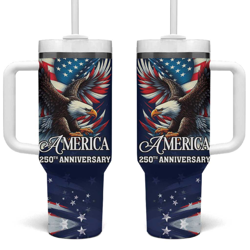 US Navy 250th Anniversary Tumbler With Handle Proudly Served Veteran - Wonder Print Shop
