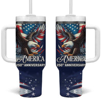 US Navy 250th Anniversary Tumbler With Handle Proudly Served Veteran - Wonder Print Shop