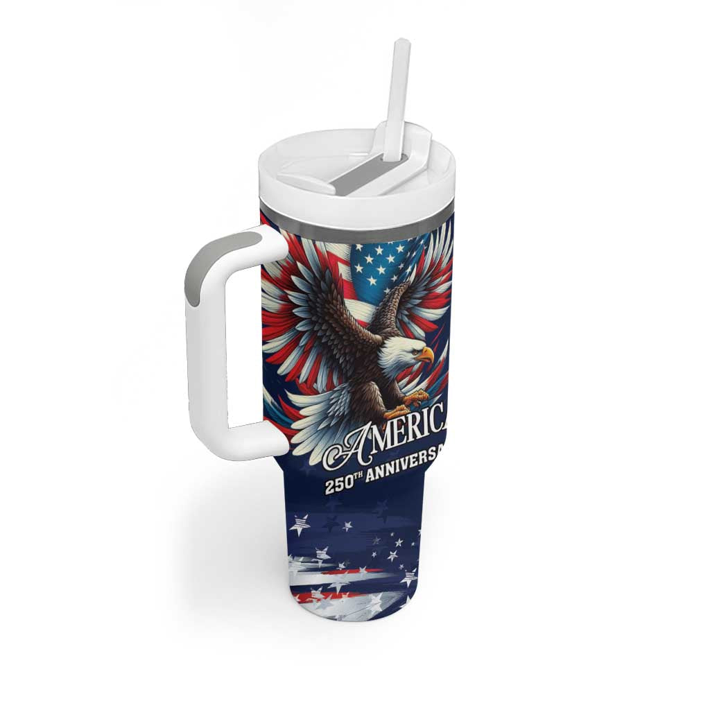 US Navy 250th Anniversary Tumbler With Handle Proudly Served Veteran - Wonder Print Shop