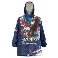 US Navy 250th Anniversary Wearable Blanket Hoodie Proudly Served Veteran - Wonder Print Shop