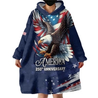 US Navy 250th Anniversary Wearable Blanket Hoodie Proudly Served Veteran - Wonder Print Shop