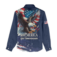 US Navy 250th Anniversary Women Casual Shirt Proudly Served Veteran - Wonder Print Shop