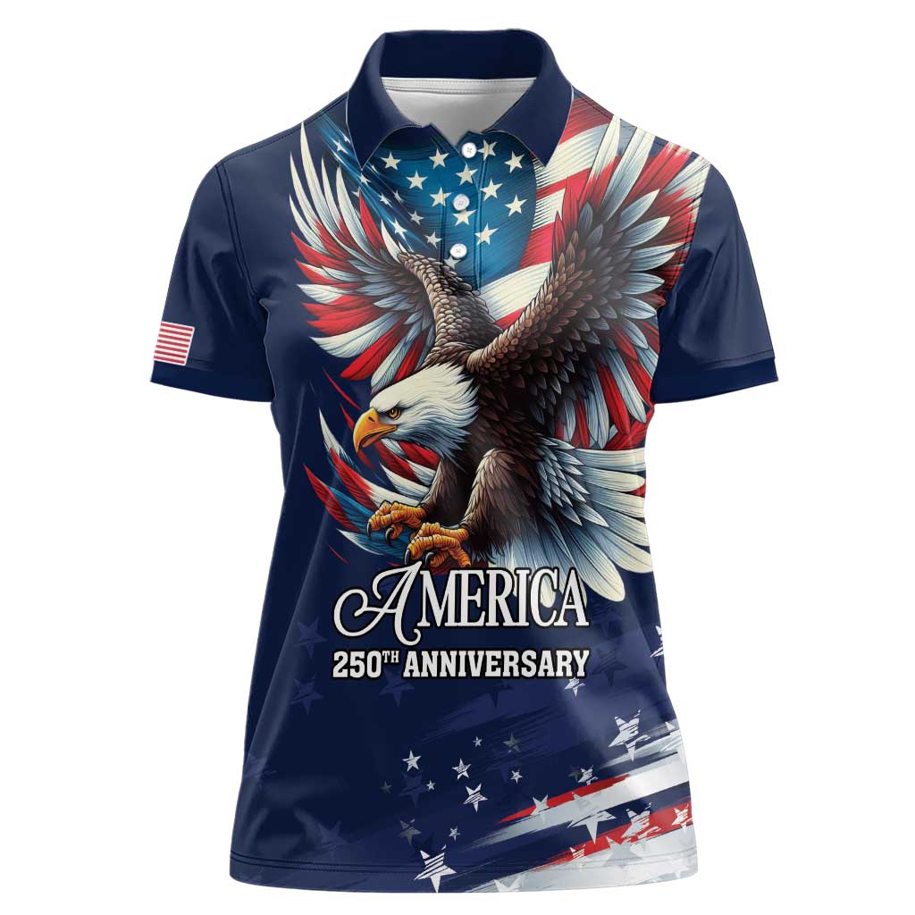 US Navy 250th Anniversary Women Polo Shirt Proudly Served Veteran - Wonder Print Shop