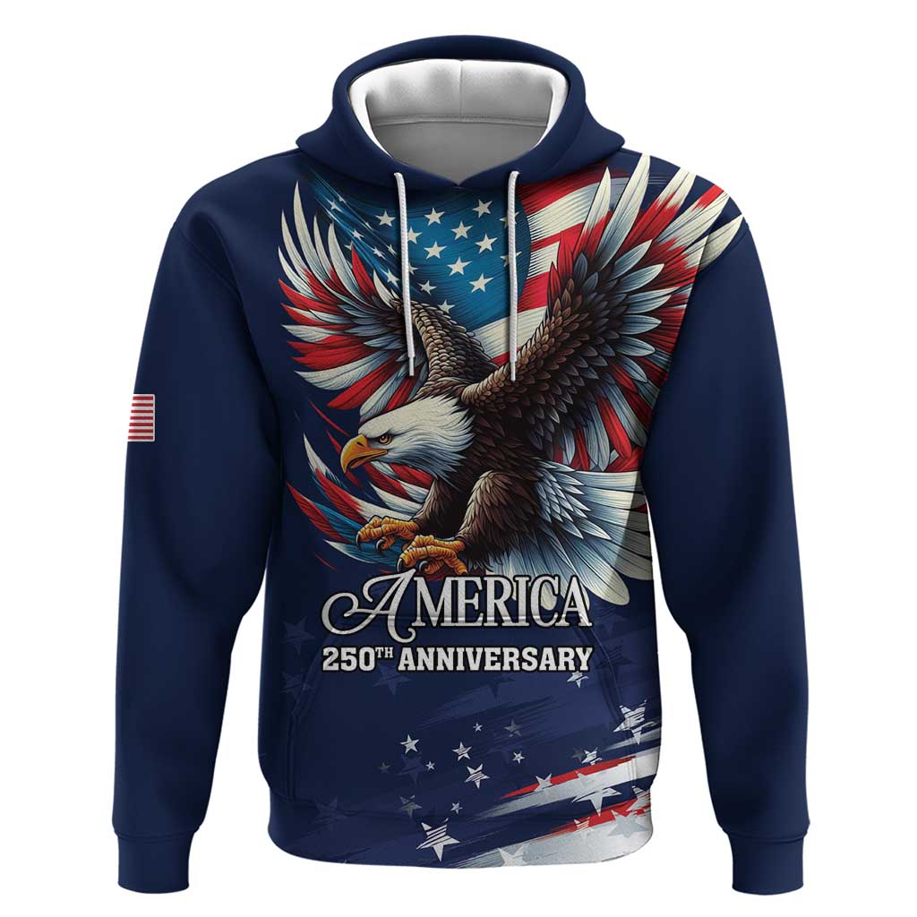 US Navy 250th Anniversary Zip Hoodie Proudly Served Veteran - Wonder Print Shop