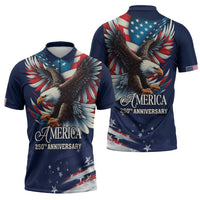 US Navy 250th Anniversary Zipper Polo Shirt Proudly Served Veteran - Wonder Print Shop