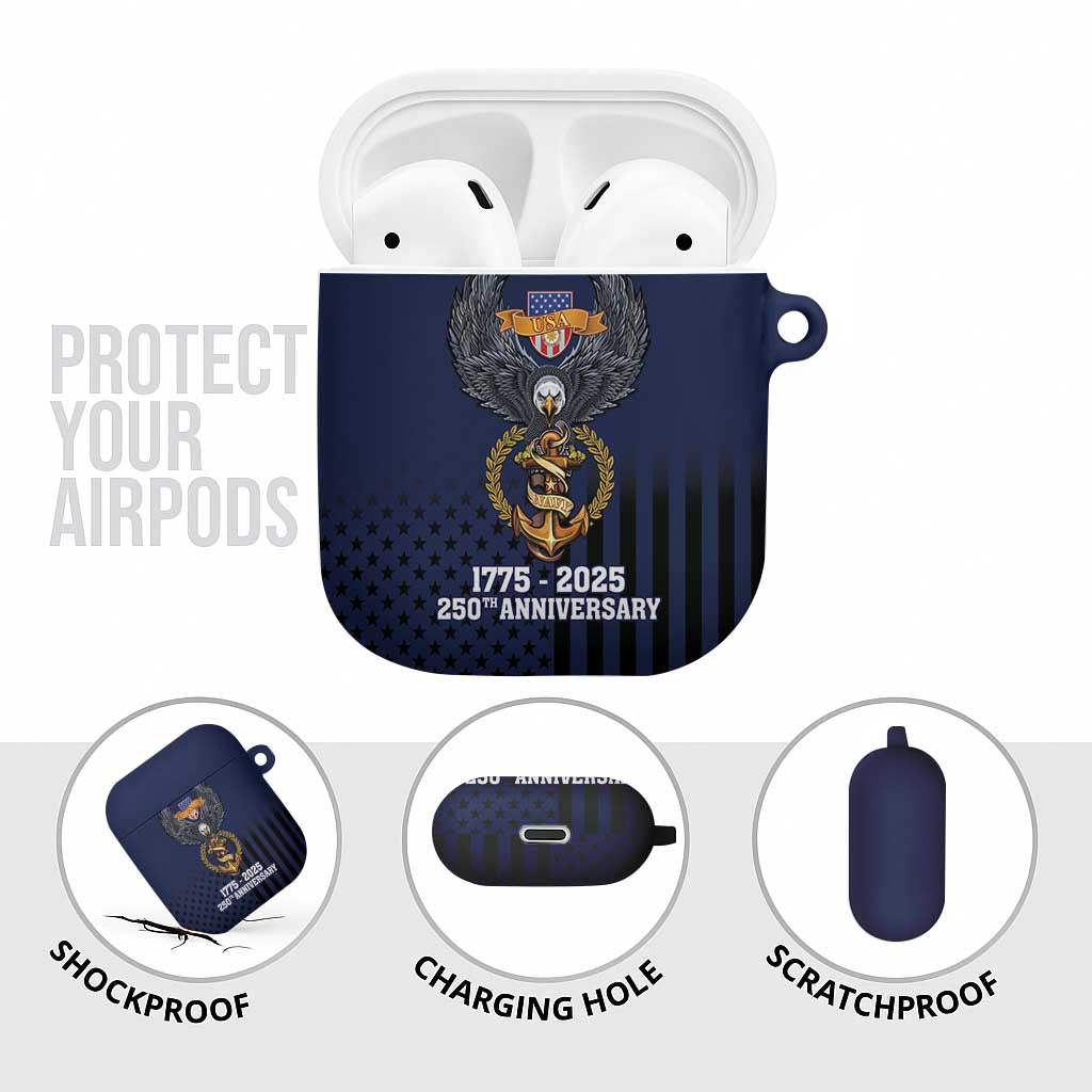 America 250th Anniversary Eagle AirPods Case Patriotic USA Flag - Wonder Print Shop