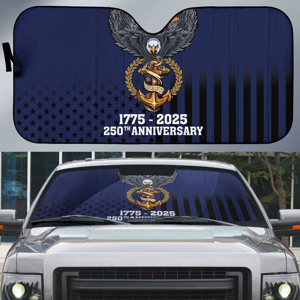 America 250th Anniversary Eagle Auto Sun Shade Patriotic USA Flag - Wonder Print Shop