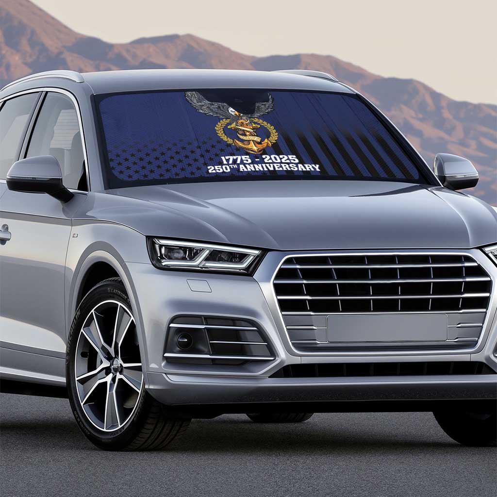 America 250th Anniversary Eagle Auto Sun Shade Patriotic USA Flag - Wonder Print Shop