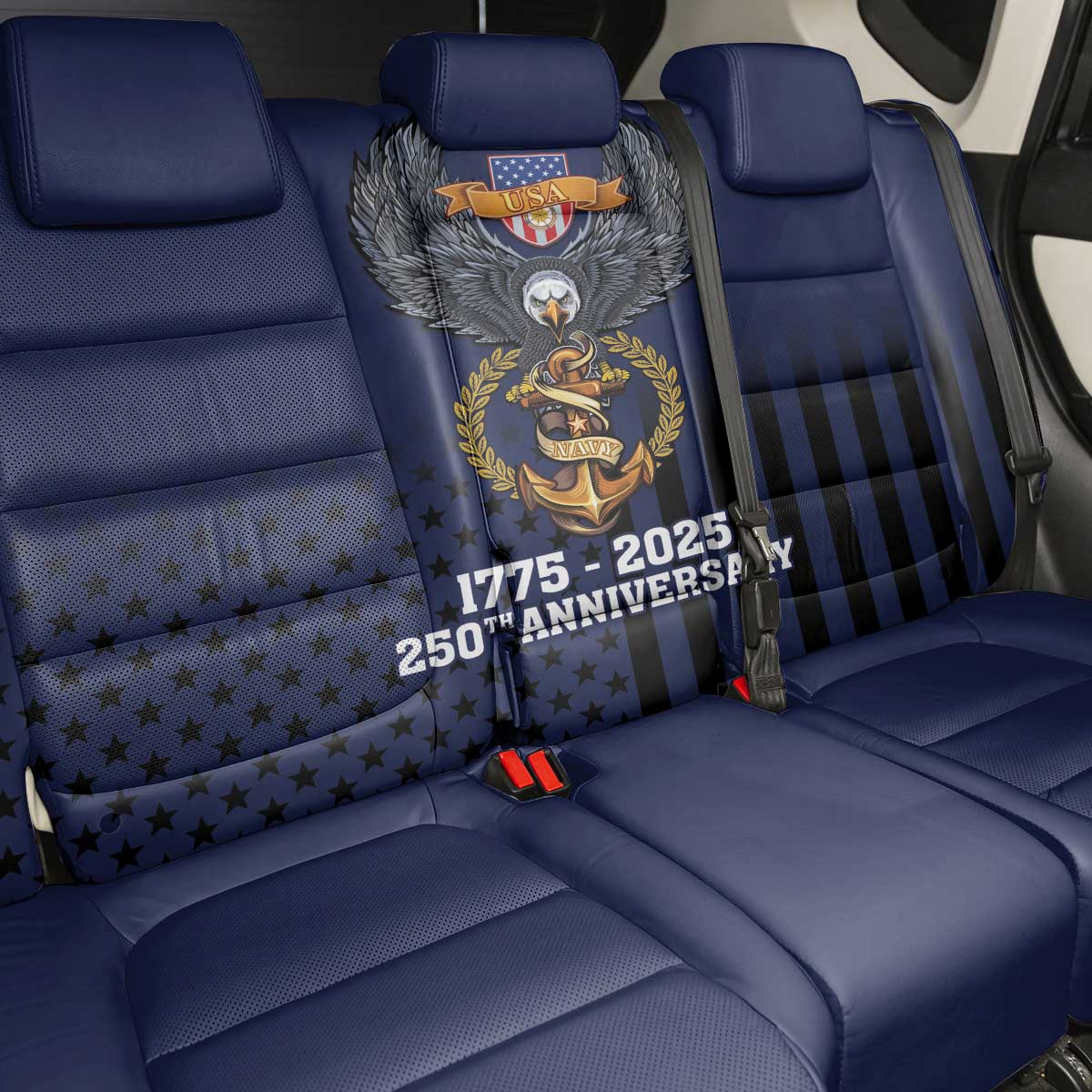 America 250th Anniversary Eagle Back Car Seat Cover Patriotic USA Flag - Wonder Print Shop