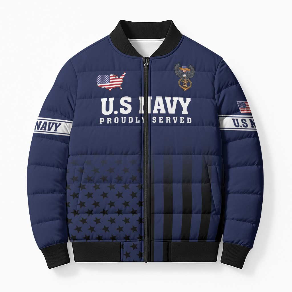 America 250th Anniversary Eagle Bomber Puffer Jacket Patriotic USA Flag - Wonder Print Shop