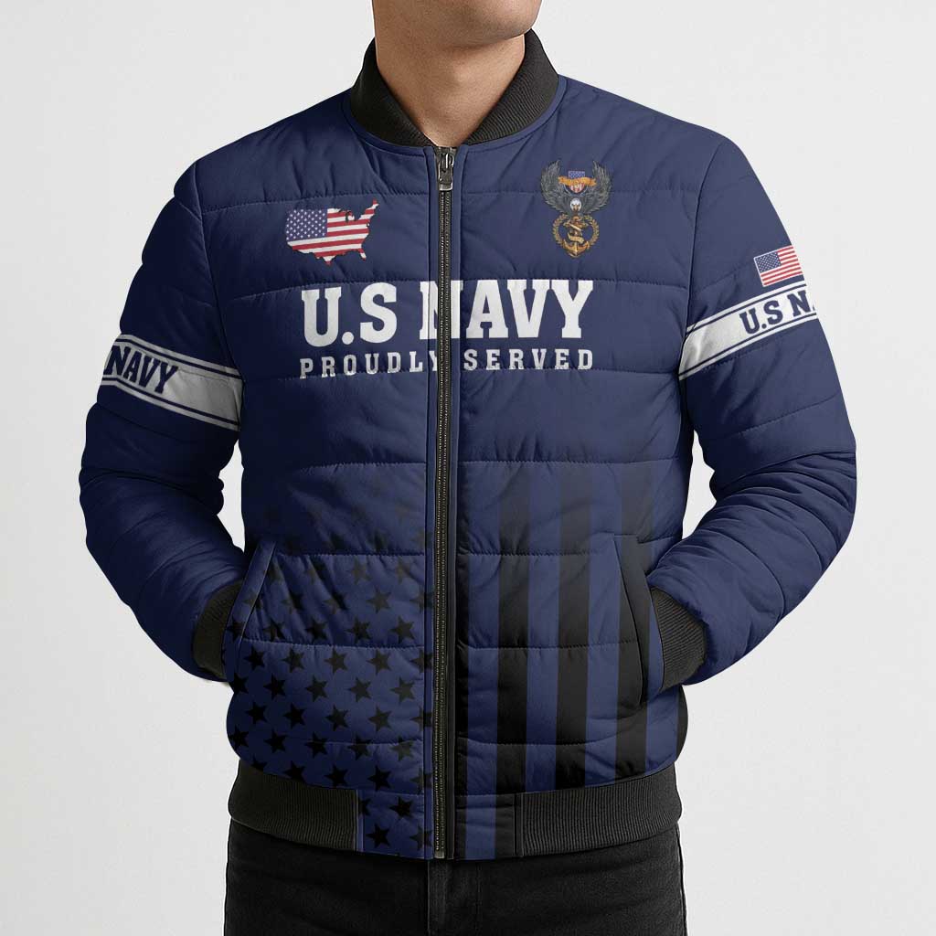 America 250th Anniversary Eagle Bomber Puffer Jacket Patriotic USA Flag - Wonder Print Shop