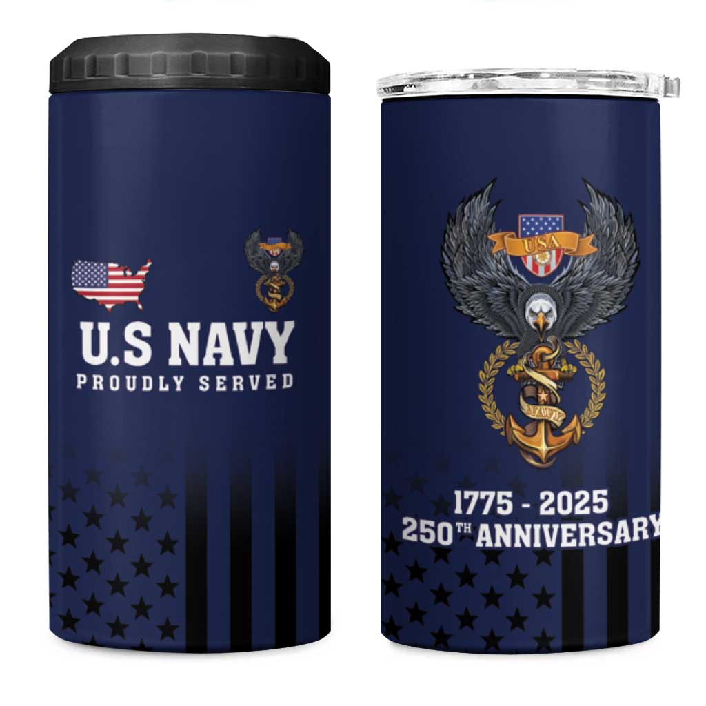 America 250th Anniversary Eagle 4 in 1 Can Cooler Tumbler Patriotic USA Flag - Wonder Print Shop