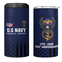 America 250th Anniversary Eagle 4 in 1 Can Cooler Tumbler Patriotic USA Flag - Wonder Print Shop