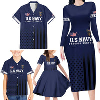 America 250th Anniversary Eagle Family Matching Long Sleeve Bodycon Dress and Hawaiian Shirt Patriotic USA Flag - Wonder Print Shop