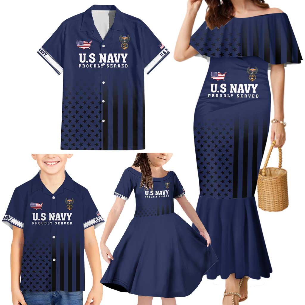 America 250th Anniversary Eagle Family Matching Mermaid Dress and Hawaiian Shirt Patriotic USA Flag - Wonder Print Shop