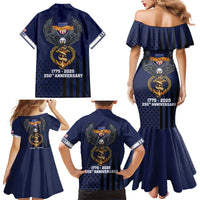 America 250th Anniversary Eagle Family Matching Mermaid Dress and Hawaiian Shirt Patriotic USA Flag - Wonder Print Shop