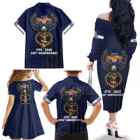America 250th Anniversary Eagle Family Matching Off The Shoulder Long Sleeve Dress and Hawaiian Shirt Patriotic USA Flag - Wonder Print Shop