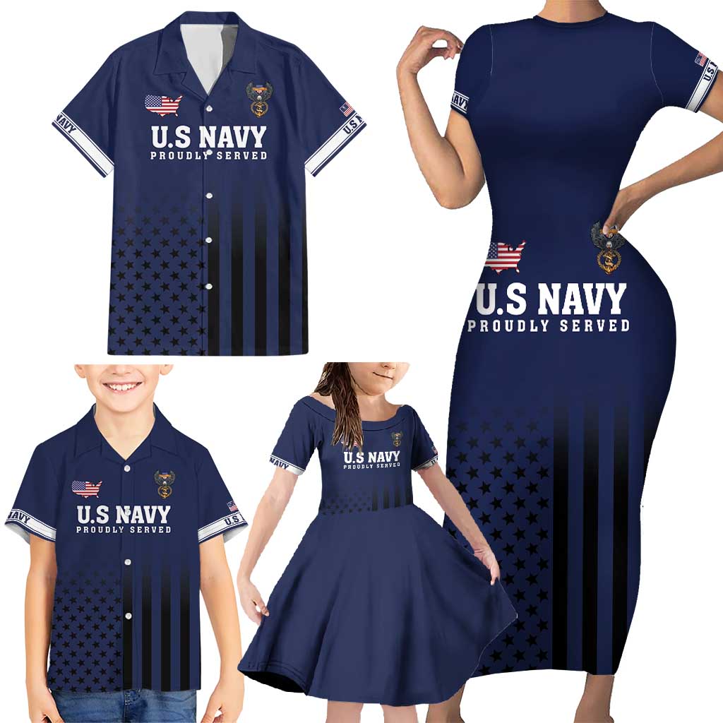 America 250th Anniversary Eagle Family Matching Short Sleeve Bodycon Dress and Hawaiian Shirt Patriotic USA Flag - Wonder Print Shop