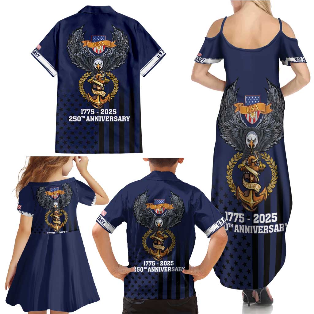 America 250th Anniversary Eagle Family Matching Summer Maxi Dress and Hawaiian Shirt Patriotic USA Flag - Wonder Print Shop