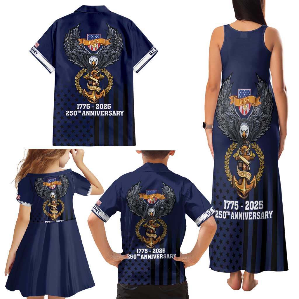 America 250th Anniversary Eagle Family Matching Tank Maxi Dress and Hawaiian Shirt Patriotic USA Flag - Wonder Print Shop