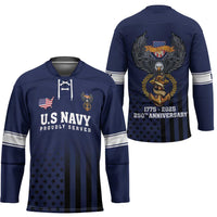 America 250th Anniversary Eagle Hockey Jersey Patriotic USA Flag - Wonder Print Shop