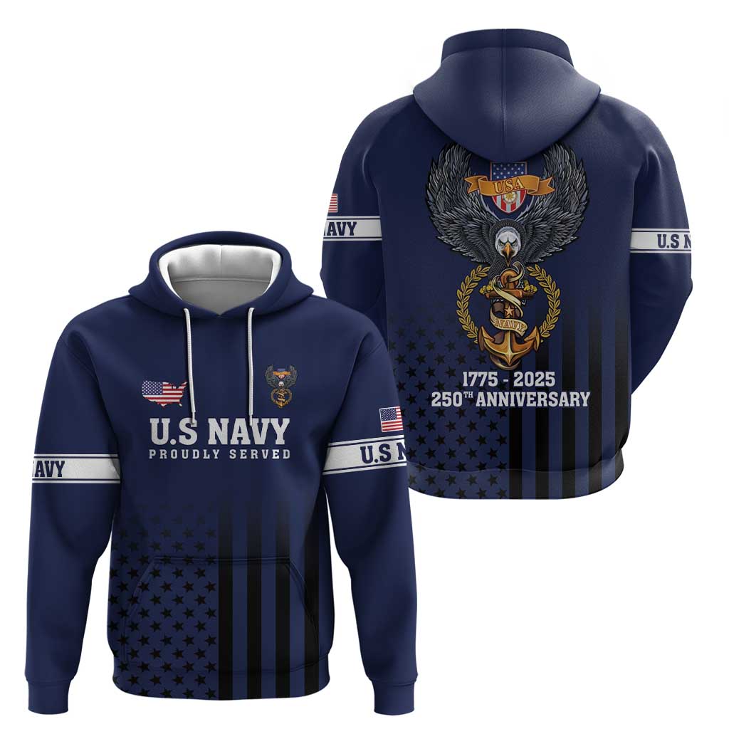 America 250th Anniversary Eagle Hoodie Patriotic USA Flag - Wonder Print Shop