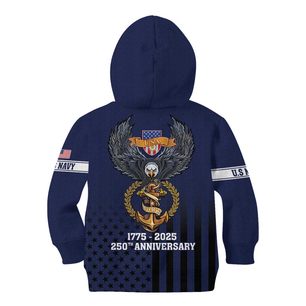 America 250th Anniversary Eagle Kid Hoodie Patriotic USA Flag - Wonder Print Shop